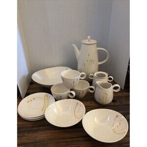 Vernon Ware Metlox Dis N' Dot Mid Century Dinnerware Lot Abstract Design